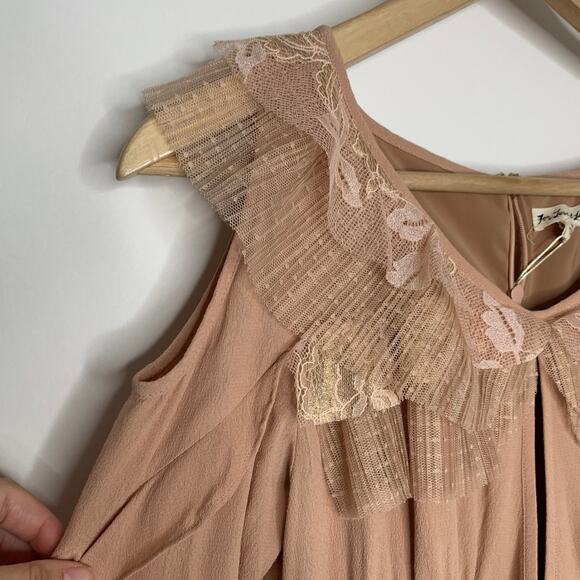 For Love And Lemons Claire Pleated Ruffle Dress - Picture 8 of 16